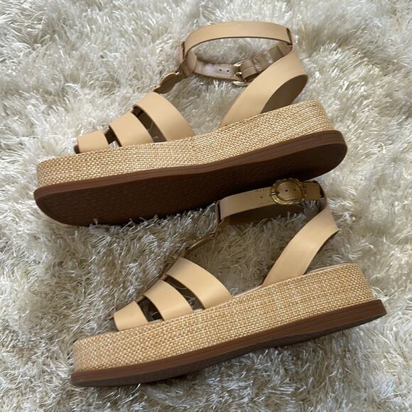 NEW Sam Edelman Naima Platform Fisherman Sandal Natural Tan 9 - Picture 8 of 13